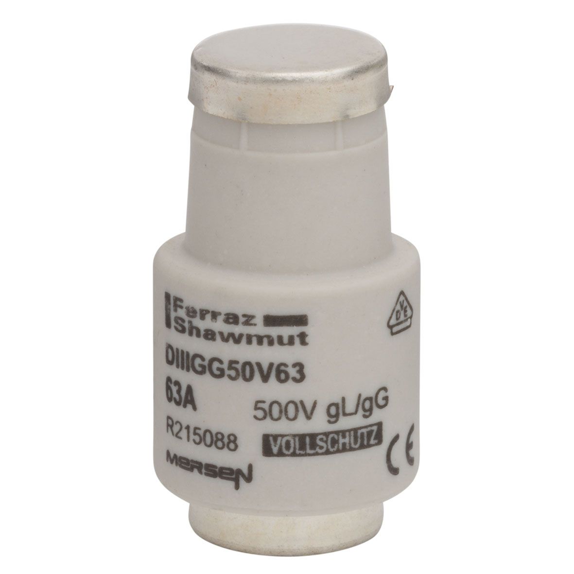 R215088 - D fuse-link, gG, DIII, 500VAC, 63A, copper